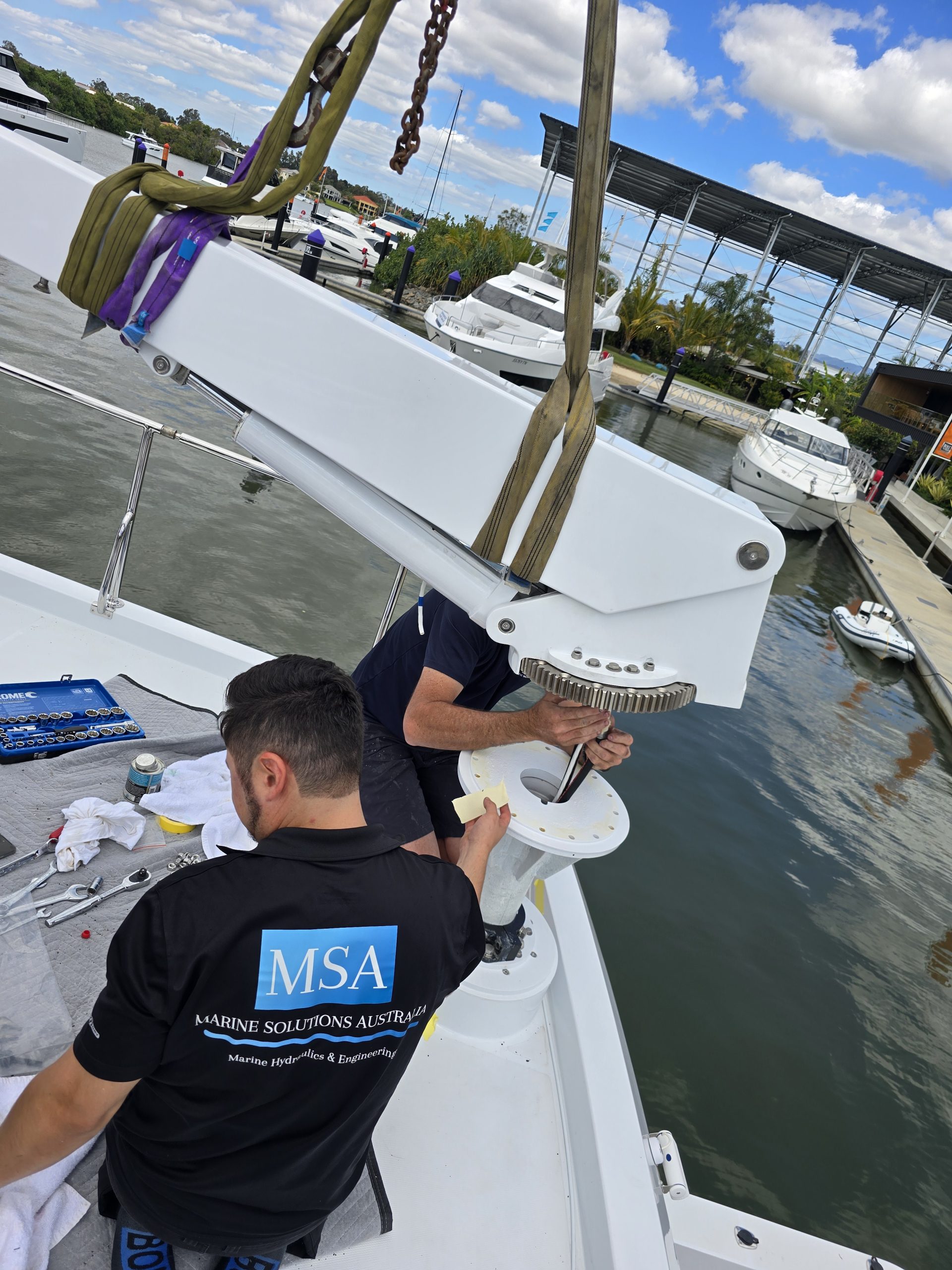 Marine Solutions Australia marine breakdown and repair job on the Gold Coast — 2