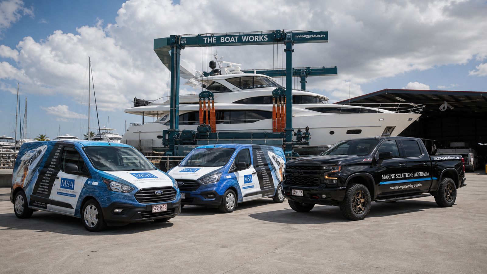 Boatyard repairs