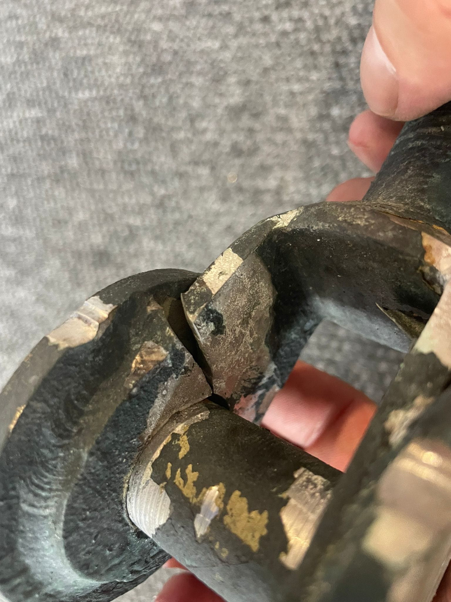 Cracking found in the original clevis arm under test, the case for a billet redesign