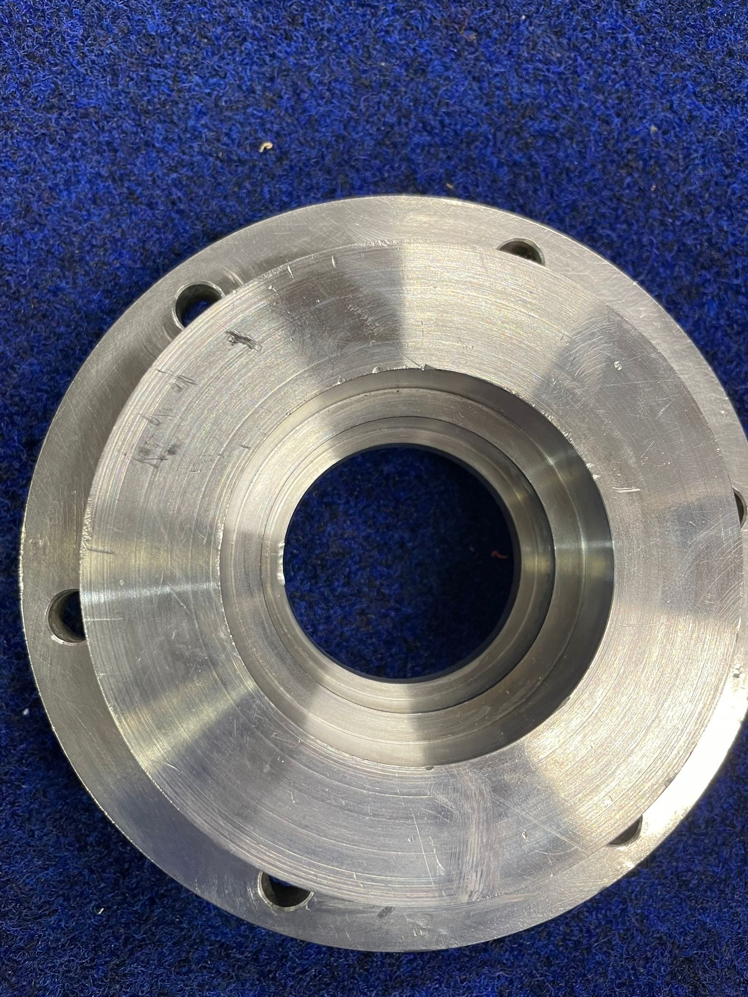 Bow thruster bearing carrier cleaned and machined ready for new bearings