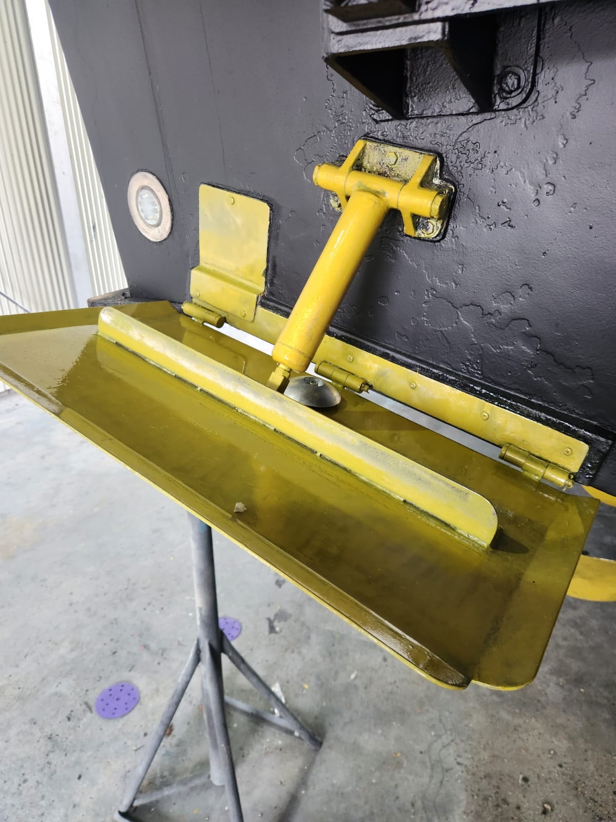 Trim tab and anode checked over on fresh antifoul